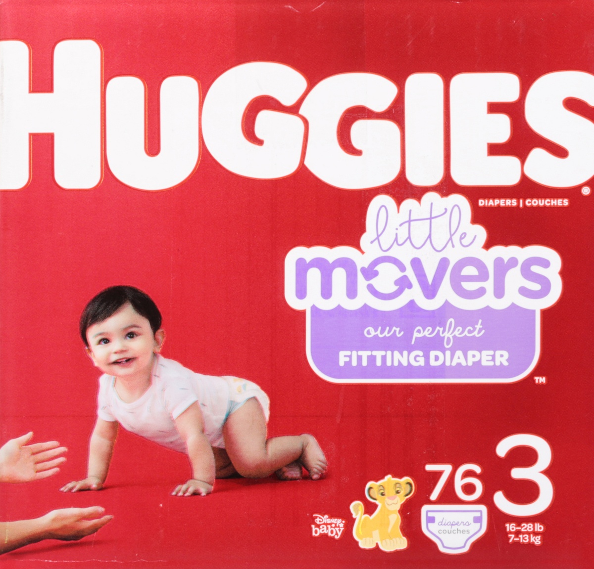 slide 8 of 9, Huggies Little Movers Baby Diapers - Size 3 - 76ct, 76 ct