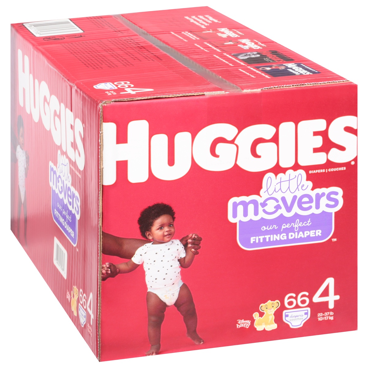 slide 2 of 9, Huggies Little Movers Baby Diapers, Size 4, 66 Ct, 66 ct