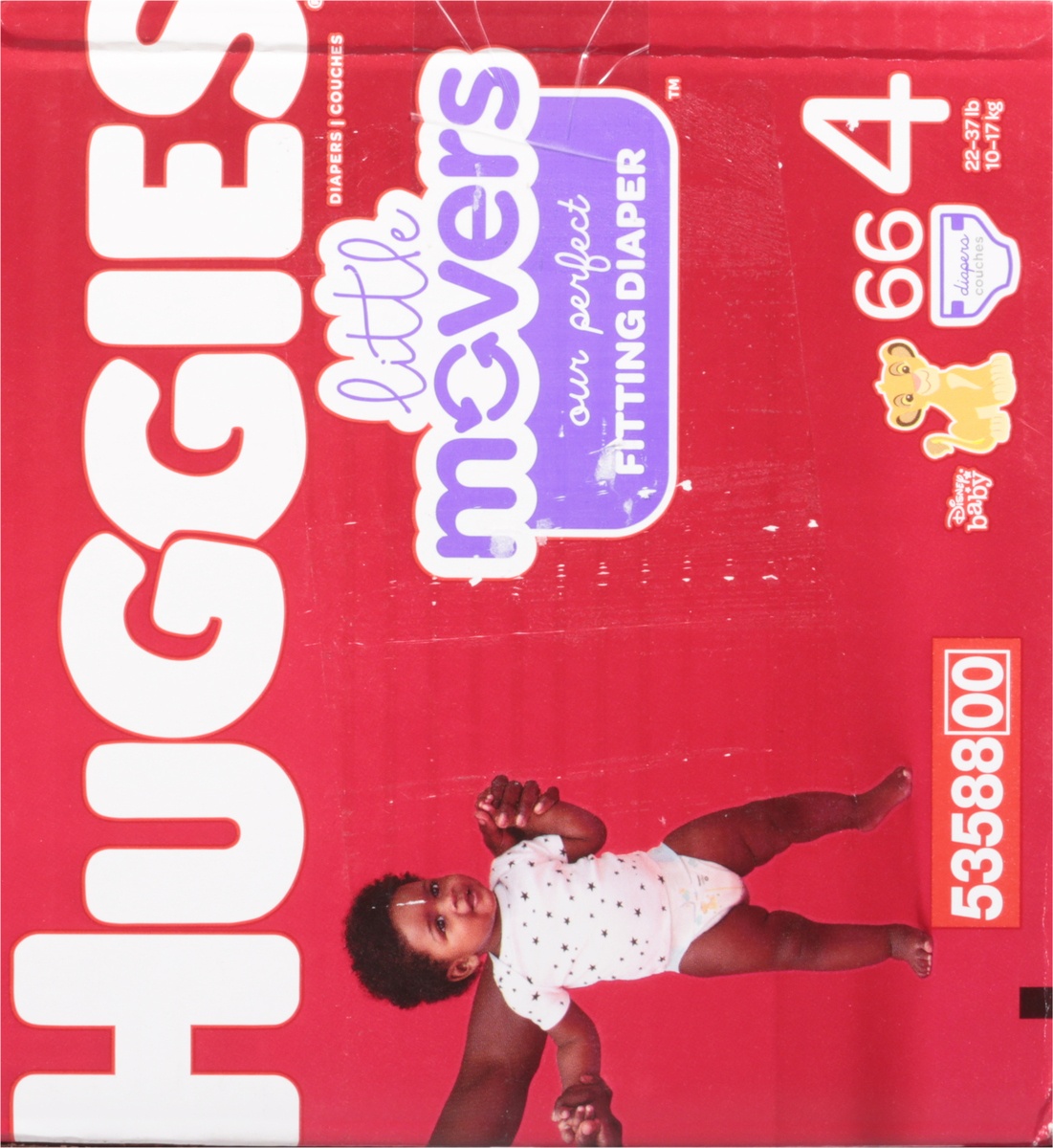 slide 6 of 9, Huggies Little Movers Baby Diapers, Size 4, 66 Ct, 66 ct