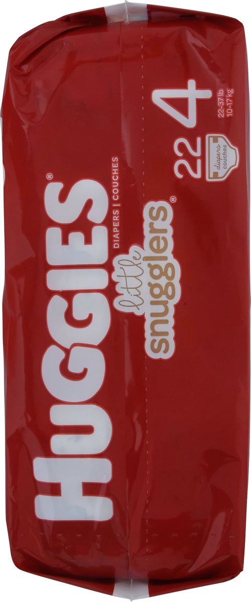 slide 2 of 9, Huggies Little Snugglers Baby Diapers, Size 4 (22-37 lbs), 22 Ct, 22 ct