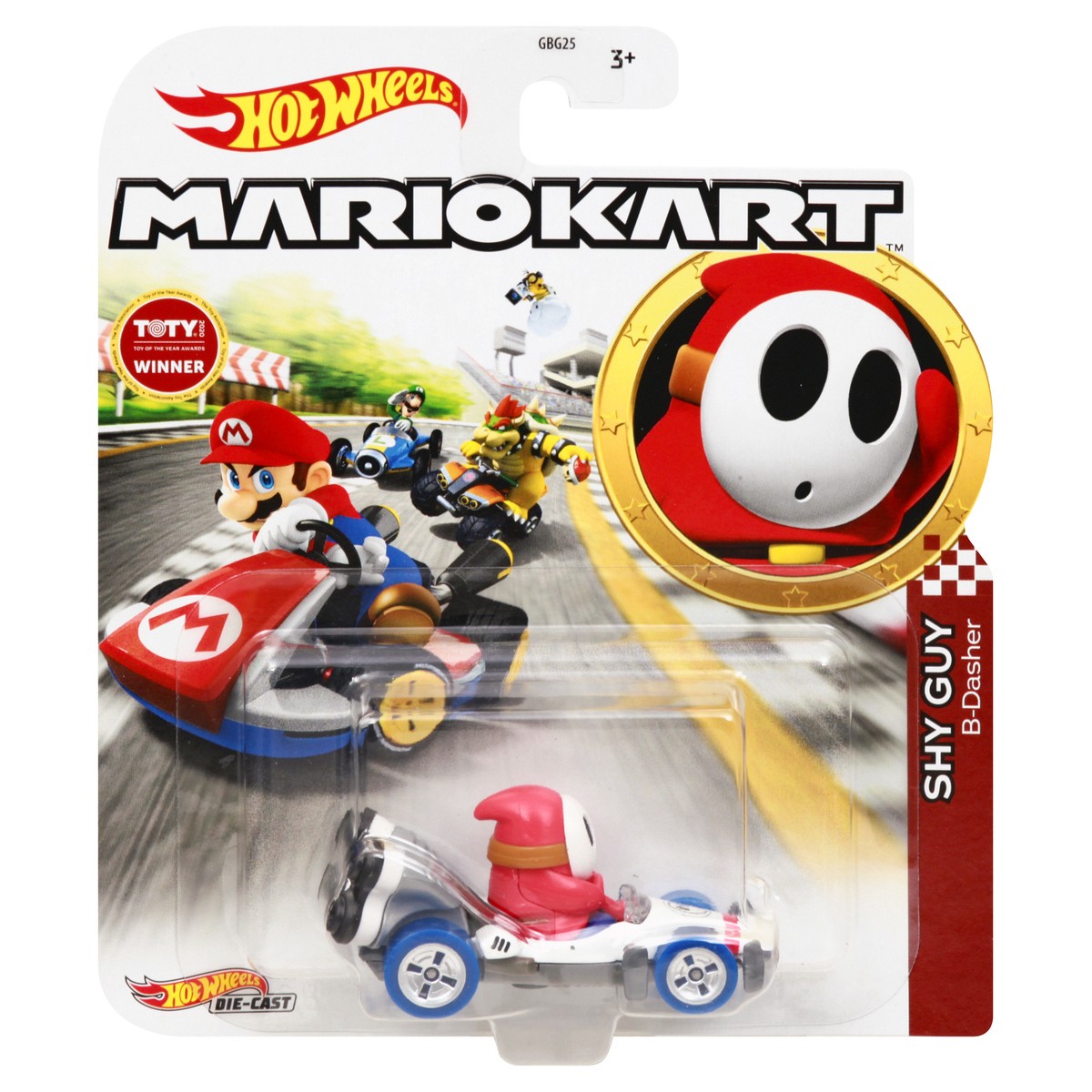 slide 1 of 9, Hot Wheels MarioKart 3+ B-Dasher Shy Guy Die-Cast 1 ea, 1 ct