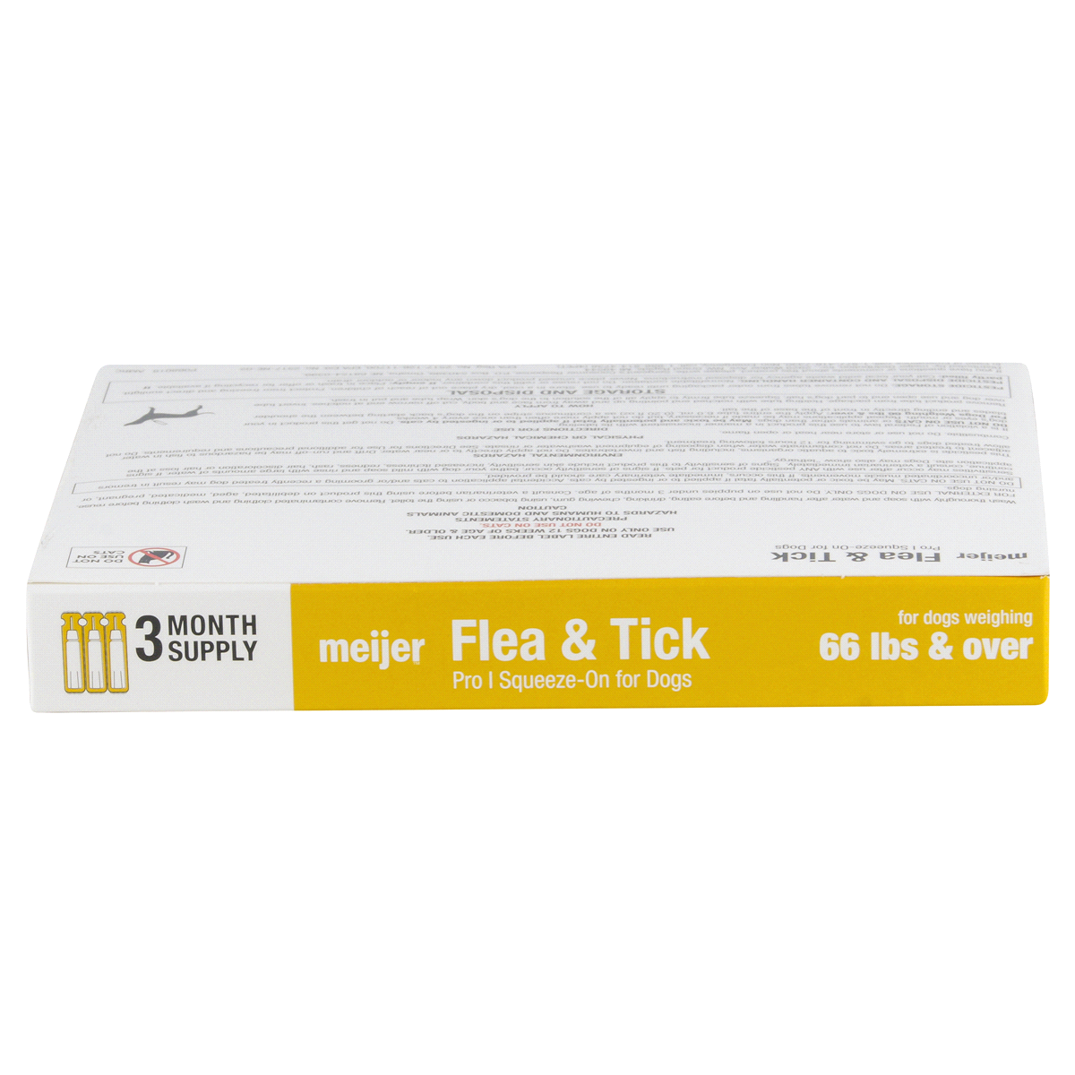 slide 4 of 6, Meijer Pro I Squeeze-On Flea & Tick for Dogs +, 66 lb, 3 ct