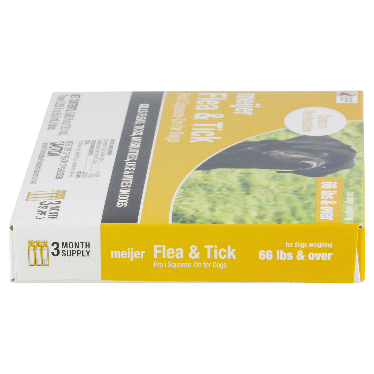 slide 6 of 6, Meijer Pro I Squeeze-On Flea & Tick for Dogs +, 66 lb, 3 ct