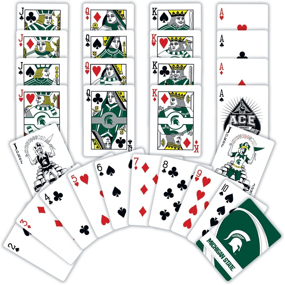 slide 2 of 2, NCAA Michigan State Spartans Standard Playing Cards, 1 ct