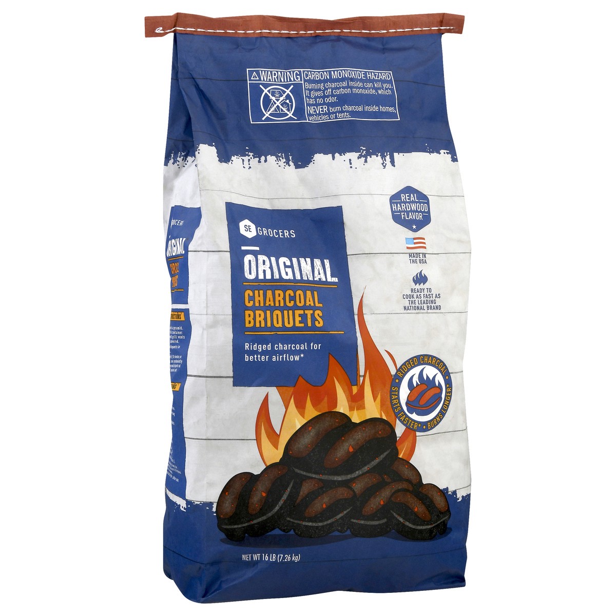 slide 8 of 8, Se Grocers 16Lb Charcoal Brqts, 16 lb