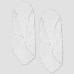 Gerber Baby Cotton 2pk Terry Hooded Towel - White