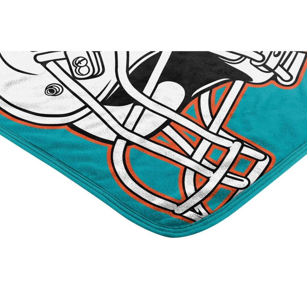 slide 4 of 4, NFL Miami Dolphins Micro Fleece Throw Blanket, 1 ct