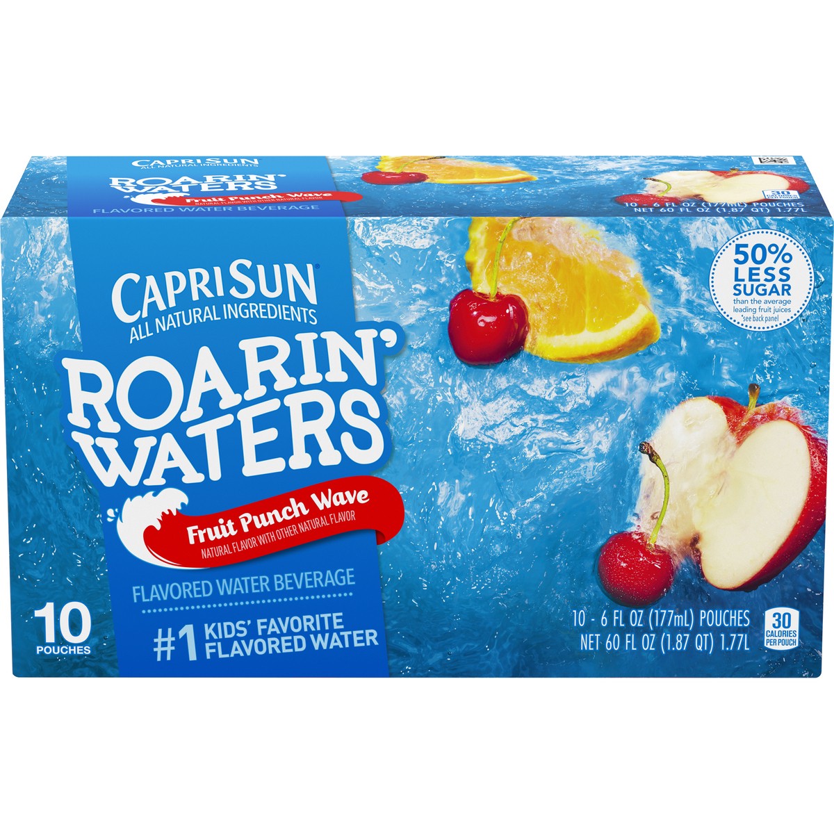 slide 1 of 5, Capri Sun Roarin' Waters Fruit Punch, 60.0 oz