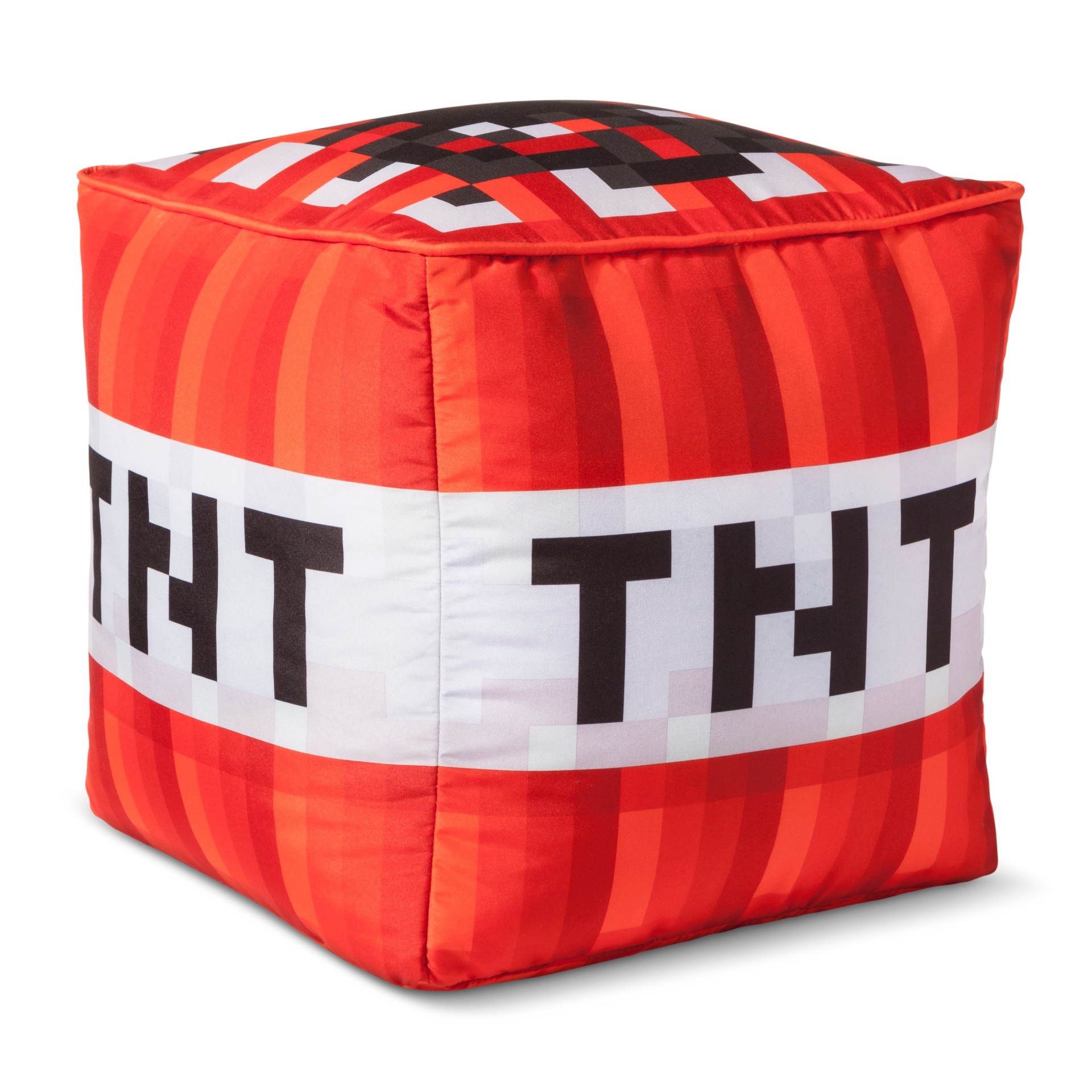 slide 1 of 3, Minecraft 14"x14" TNT Cube Red Cushion, 1 ct