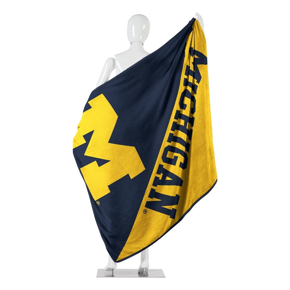 slide 3 of 4, NCAA Michigan Wolverines Micro Fleece Throw Blanket, 1 ct
