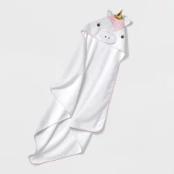 Baby Unicorn Hooded Towel - Cloud Island White