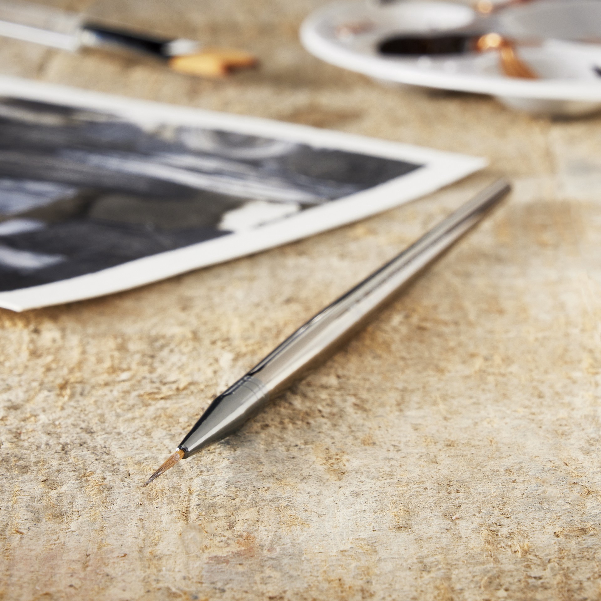 slide 2 of 2, Royal & Langnickel Zen Series 73 Short Handle Script Liner Brush, 10/0