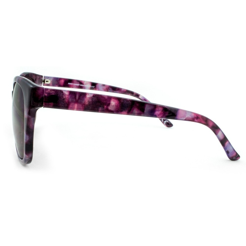 slide 3 of 3, Women's Tortoise Shell Print Square Sunglasses - A New Day Purple, 1 ct