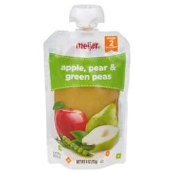 Meijer Apple Pear Peas Baby Food Pouch