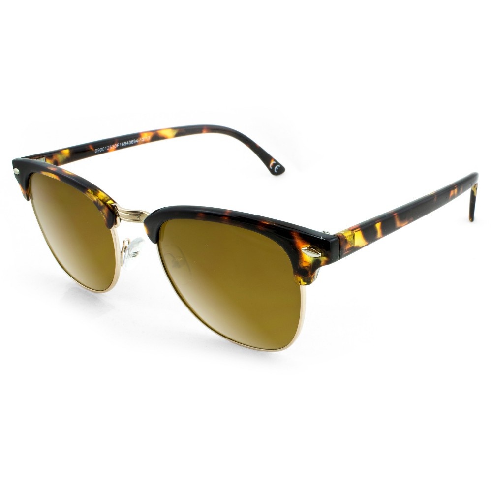 slide 2 of 3, Women's Retro Browline Sunglasses - A New Day Brown, 1 ct