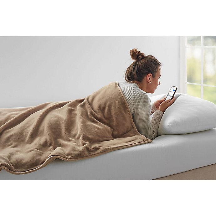 slide 4 of 10, Therapedic Reversible Medium Weighted Blanket - Taupe, 16 lb