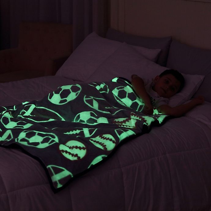 slide 8 of 9, Therapedic Glow-in-the-Dark Reversible Weighted Throw Blanket - Navy, 6 lb