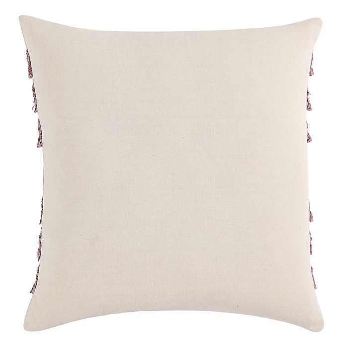 slide 2 of 2, Morgan Home Square Decorative Fringe Throw Pillow Cover - Blush, 1 ct