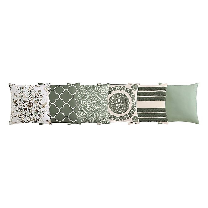 slide 3 of 3, Morgan Home Medallion Square Throw Pillow Cover - Sage, 1 ct