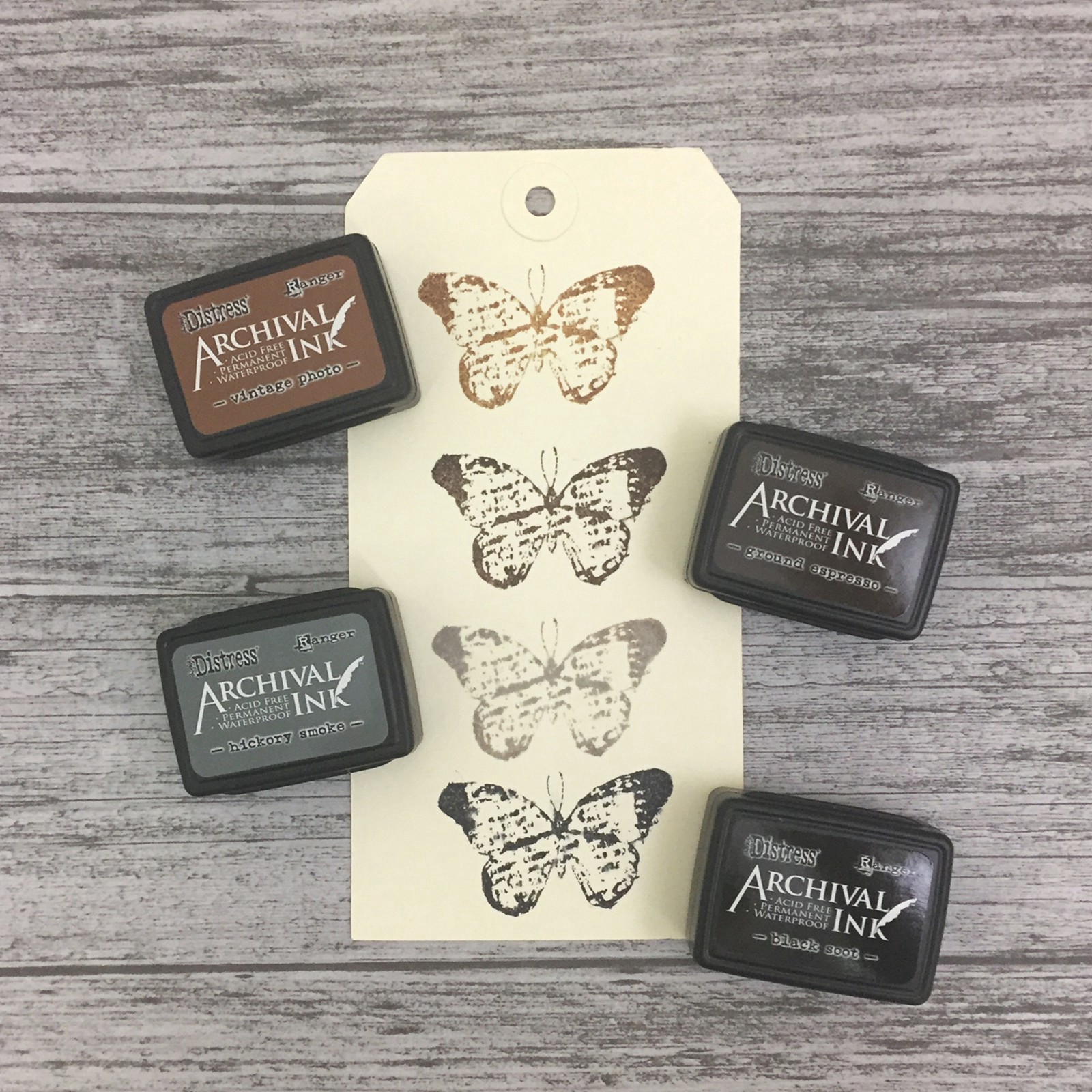 slide 5 of 5, Tim Holtz Distress Mini Archival Ink Pad, Kit 3, 1.25 in x 1.75 in