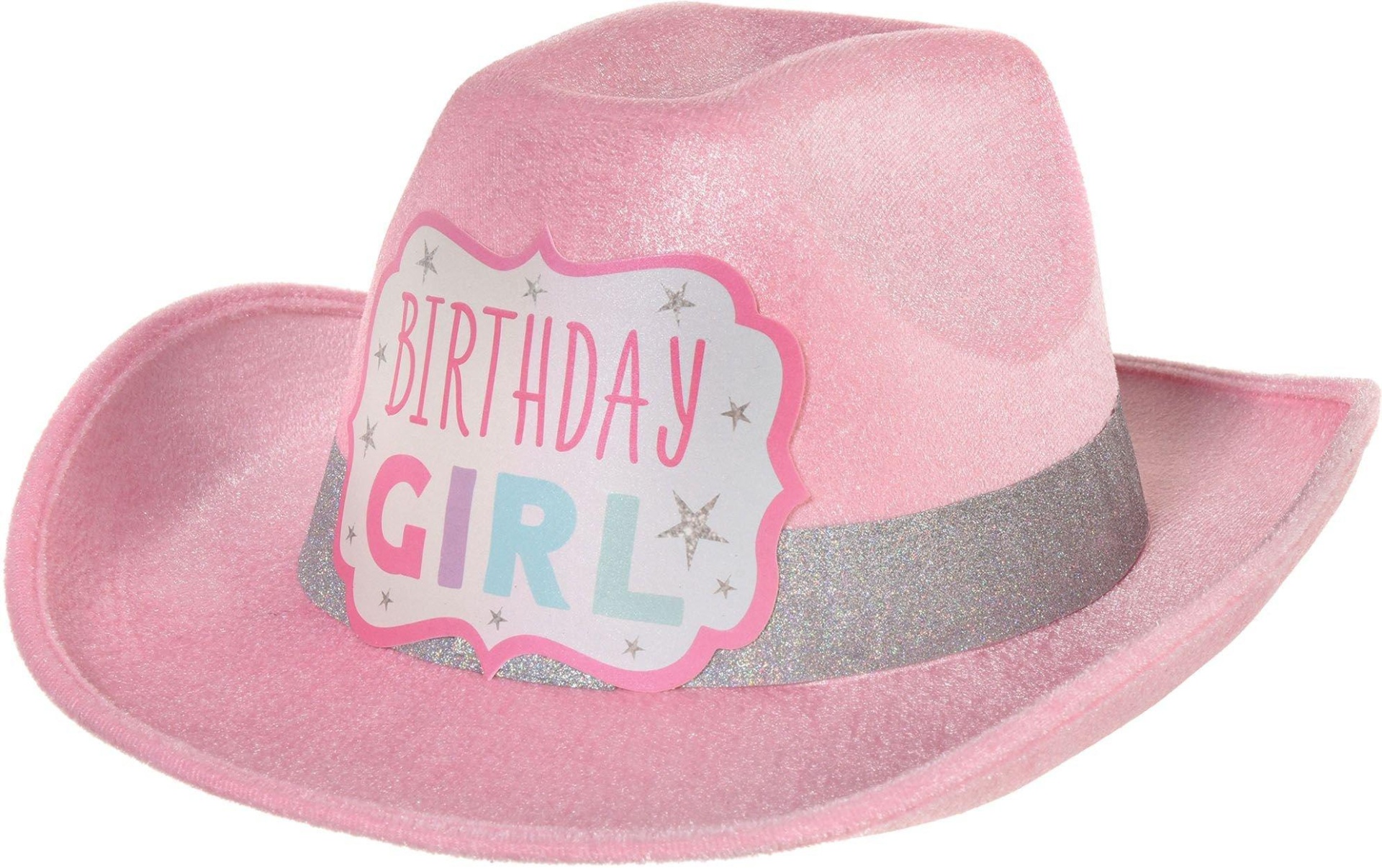 Party City Glitter Pastel Party Birthday Girl Fabric & Cardstock Cowboy