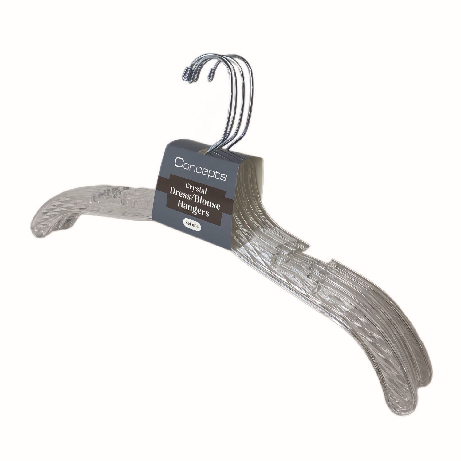 slide 2 of 2, Whitmor Concepts Hangers Dress/blouse Crystal 4 Ct, 4 ct