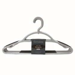 Whitmor Concepts Anti-Slip Hangers - White/Grey, 5 ct