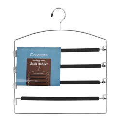 Whitmor Concepts Swing Arm Anti-Slip S Blk Slack Hanger