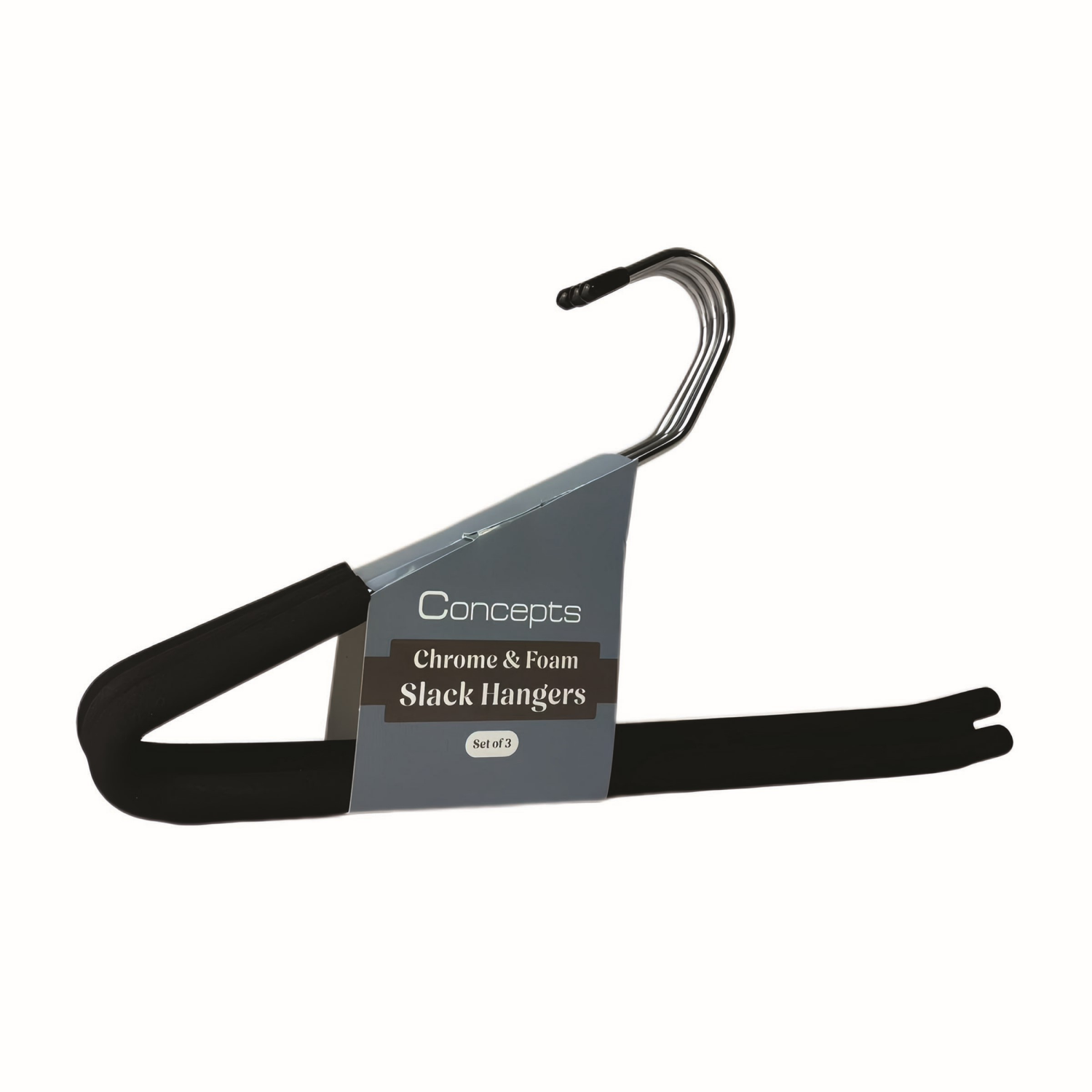 slide 2 of 2, Whitmor Concepts Metal & Foam Slack Hangers S/3, 3 ct