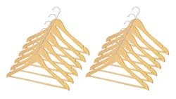 Whitmor Concepts Anti-Slip Natural Suit Hangers, 12 Pack