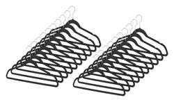 Whitmor Concepts Slim Velvet Suit Hangers S/20-Blk