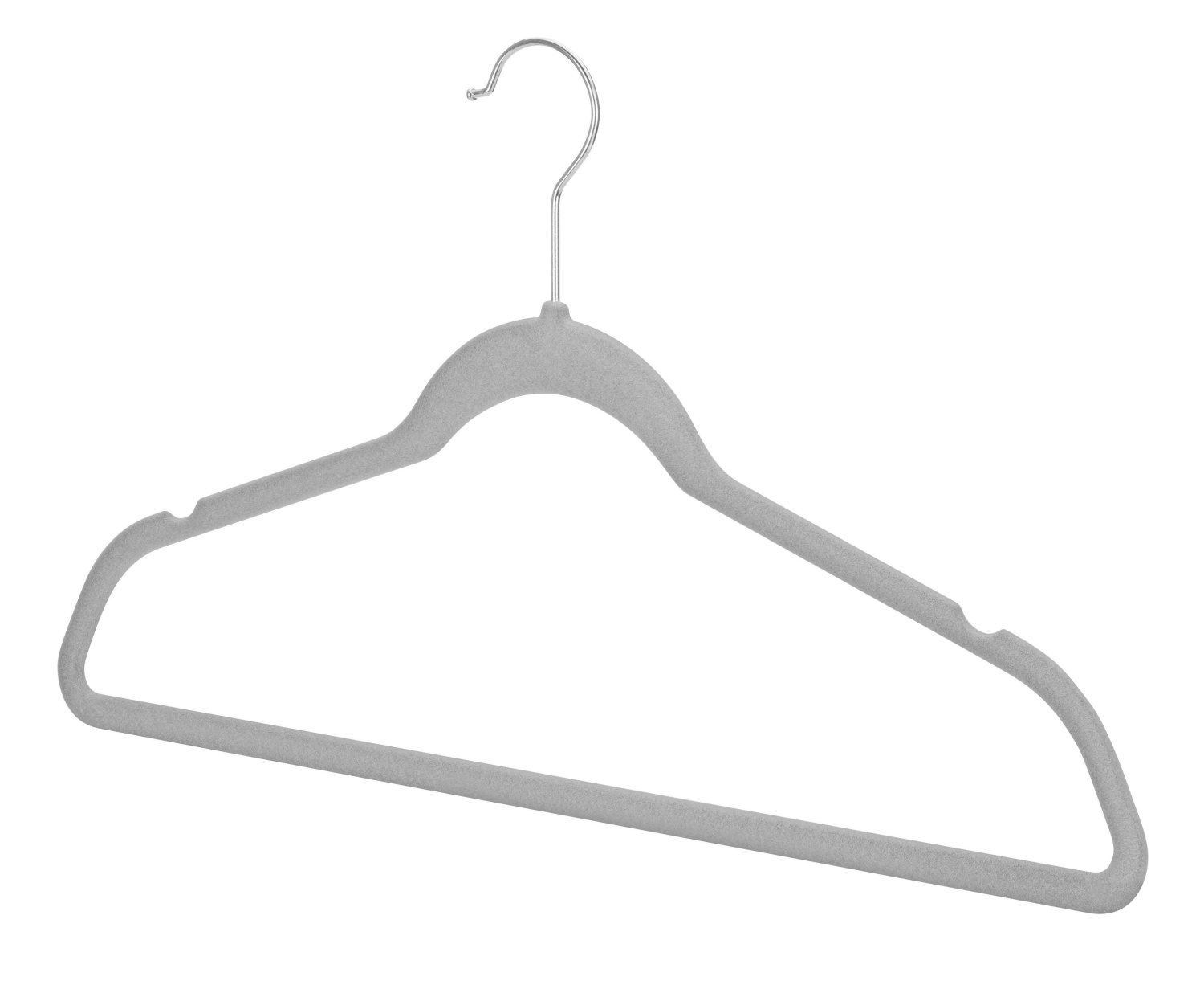 slide 5 of 5, Whitmor Concepts Slim Velvet Suit Hangers S/20-Grey, 1 ct