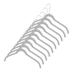 Whitmor Concepts Slim Dress/shirt Hangers S/10 Grey