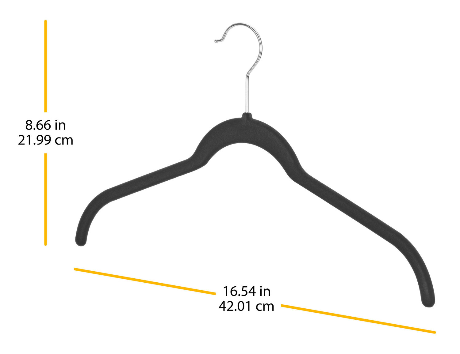 slide 3 of 4, Whitmor Concepts Slim Dress/shirt Hangers S/10 Black, 1 ct