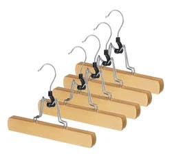 Whitmor Concepts Slack Hangers Natural Wood S/5