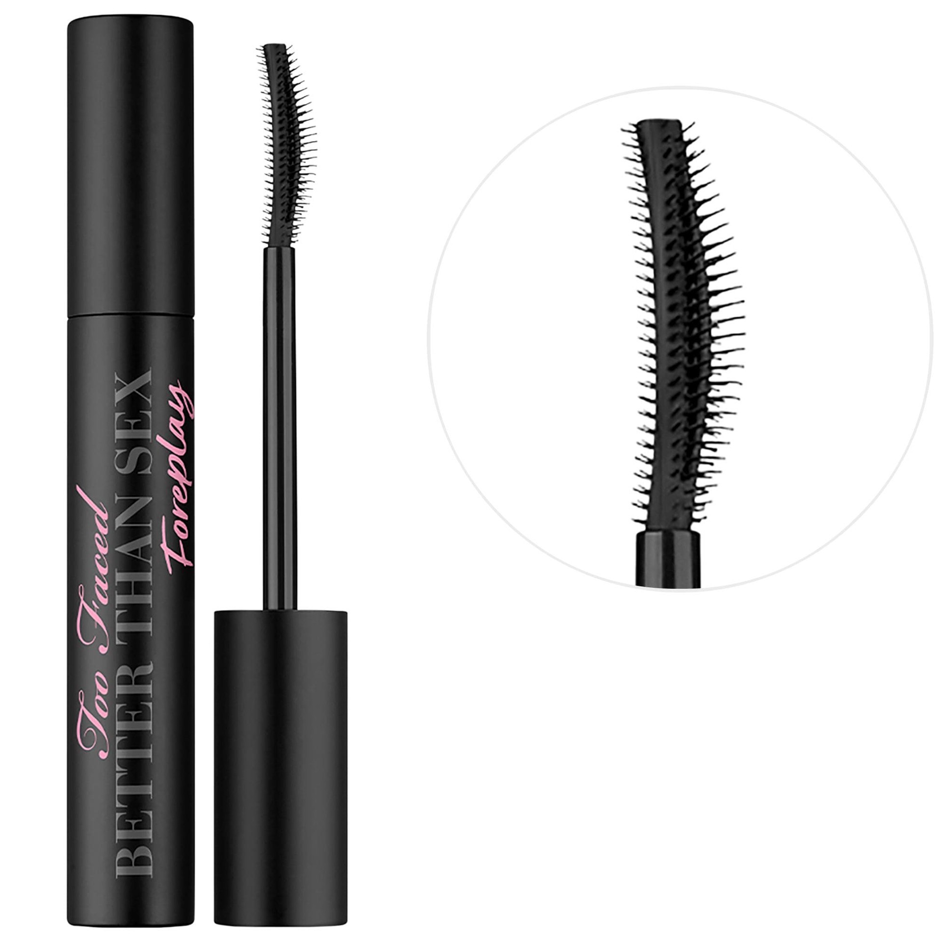 slide 1 of 10, Too Faced Better Than Sex Foreplay Waterproof Mascara Primer Deep Black,