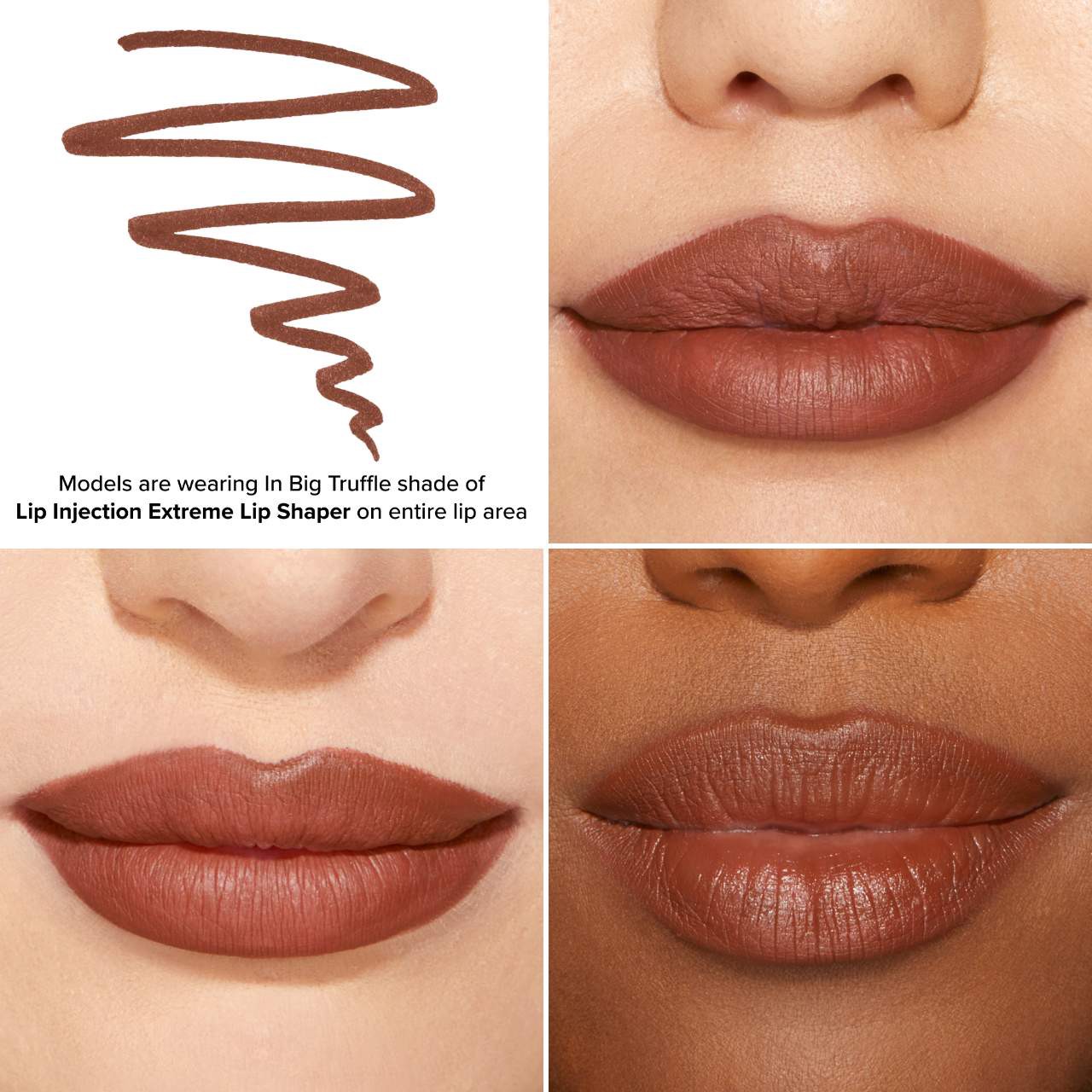 slide 2 of 10, Too Faced Lip Injection Extreme Lip Shaper Plumping Lip Liner In Big Truffle, 