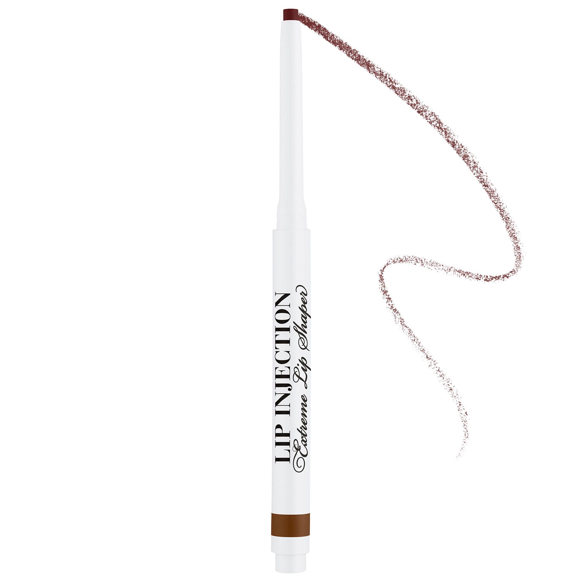 slide 1 of 10, Too Faced Lip Injection Extreme Lip Shaper Plumping Lip Liner Espresso Shot,