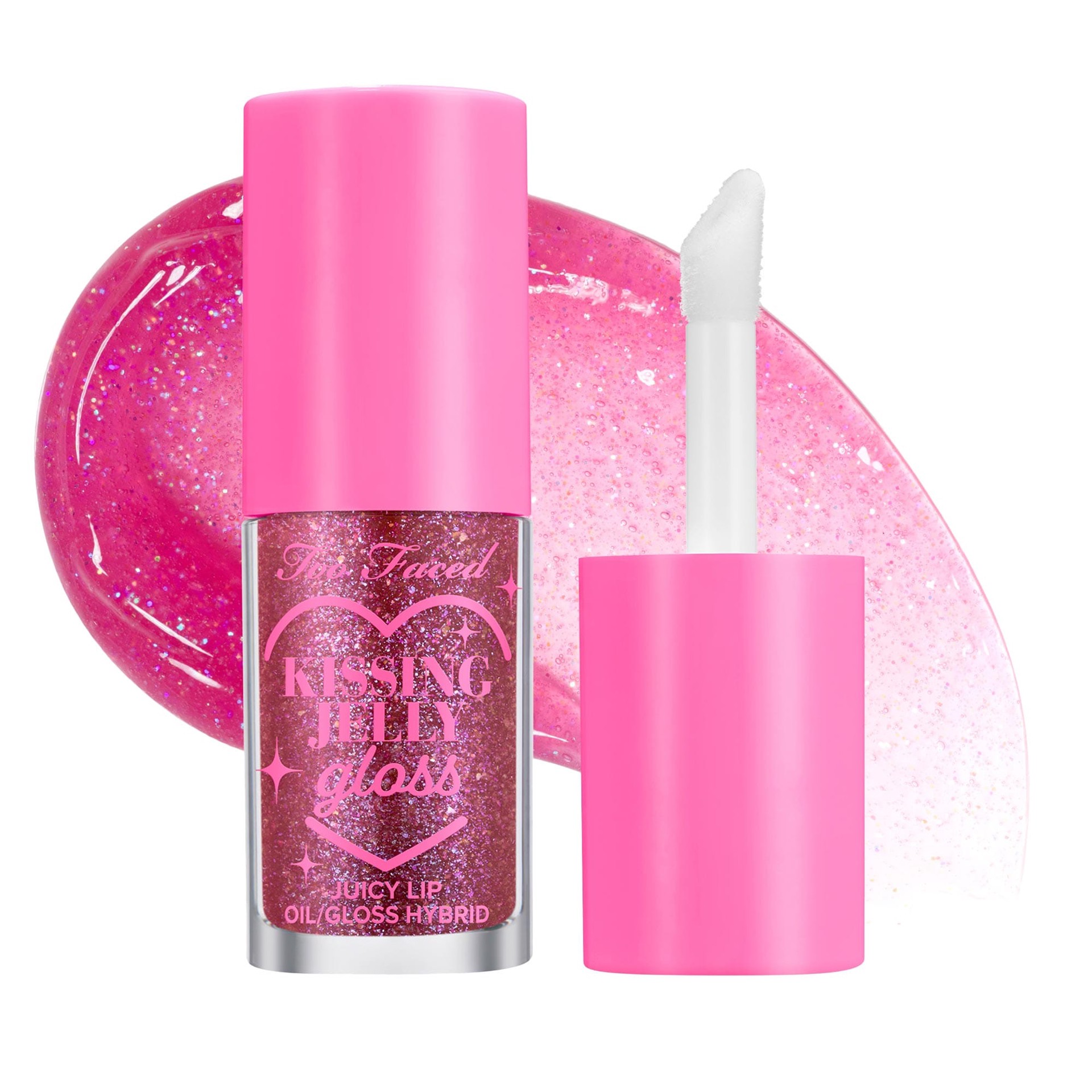 slide 1 of 8, Too Faced Kissing Jelly Non-Sticky Lip Oil Gloss Grape Soda,