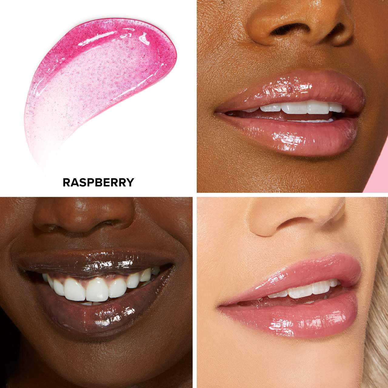 slide 2 of 8, Too Faced Kissing Jelly Non-Sticky Lip Oil Gloss Raspberry,