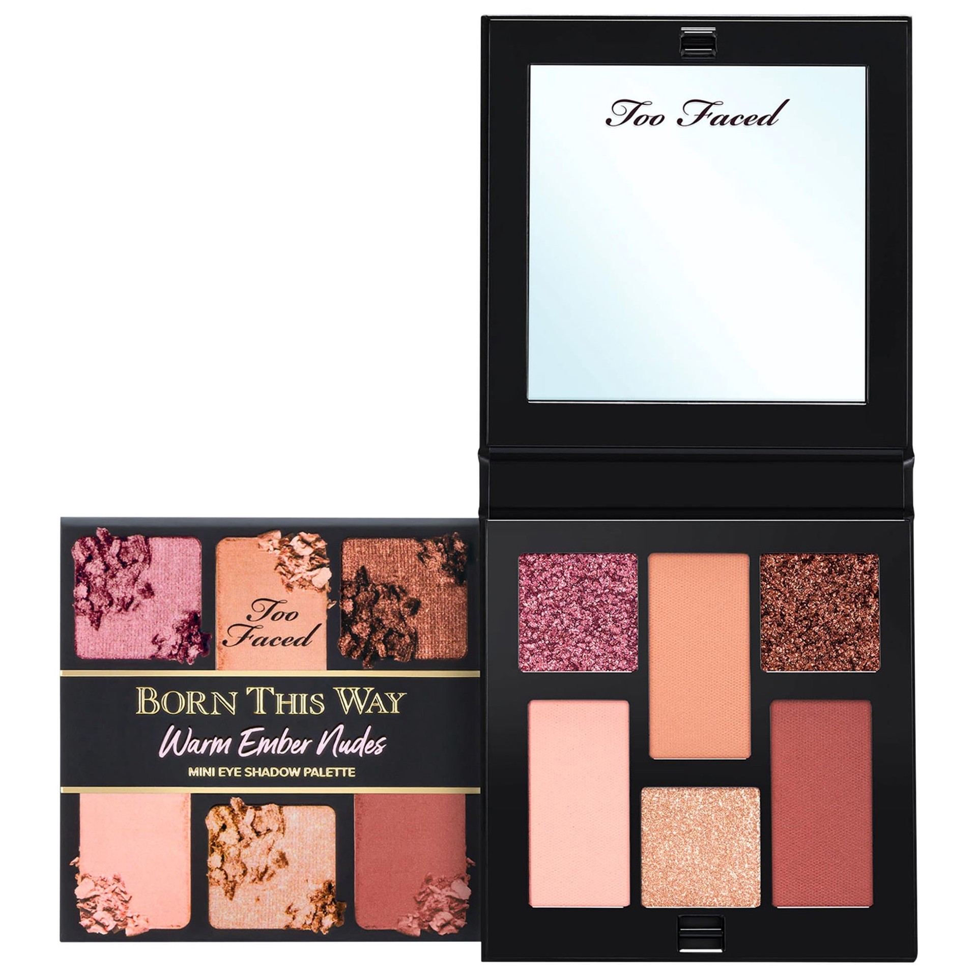 slide 1 of 11, Too Faced Mini Born This Way Complexion-Inspired Eyeshadow Palette Warm Ember Nudes,
