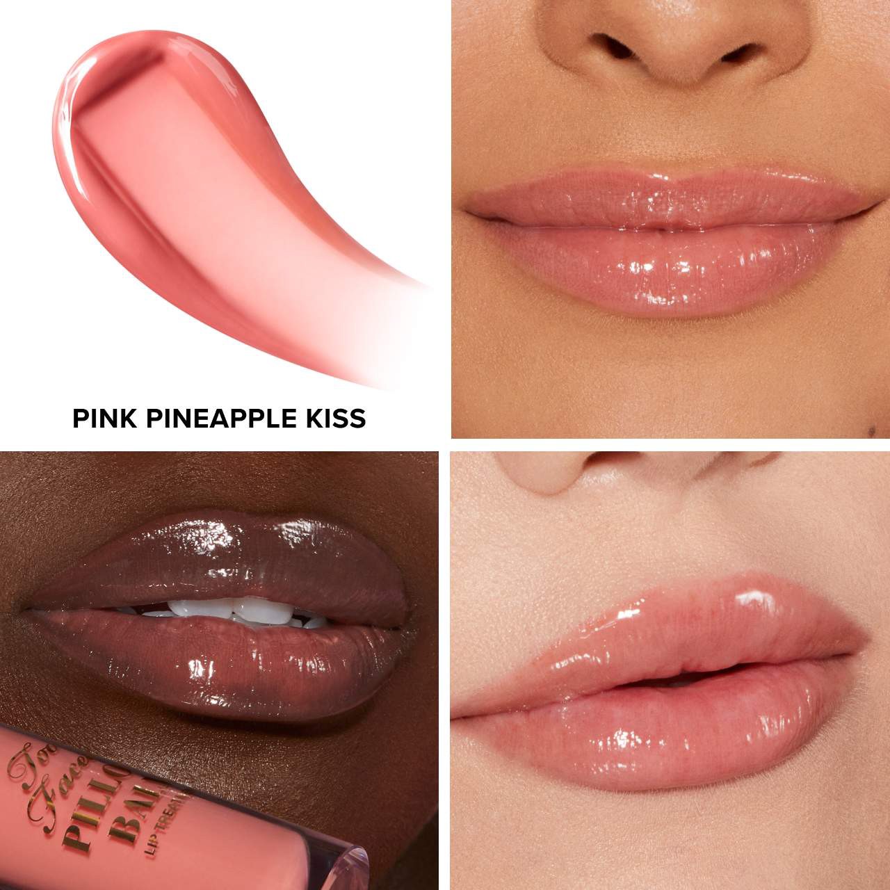 slide 6 of 9, Too Faced Pillow Balm Hydrating Lip Treatment Lip Balm Pink Pineapple Kiss,