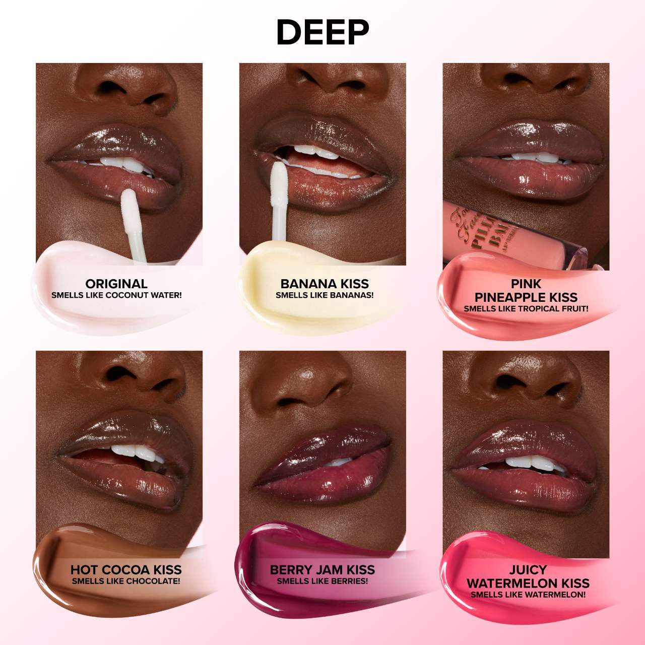 slide 3 of 9, Too Faced Pillow Balm Hydrating Lip Treatment Lip Balm Pink Pineapple Kiss,