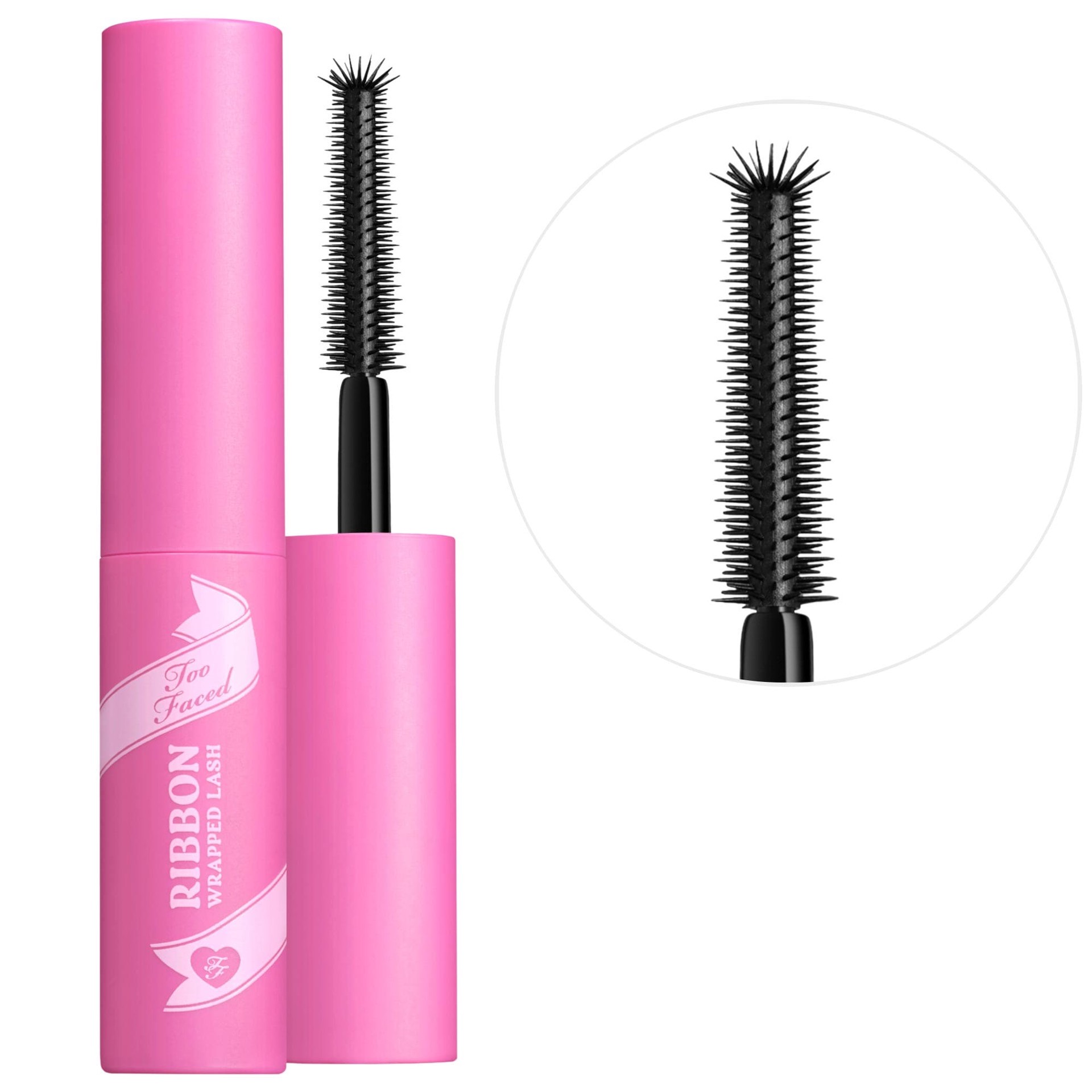 slide 1 of 15, Too Faced Mini Ribbon Wrapped Lash Extreme Length Tubing Mascara Deep Black,