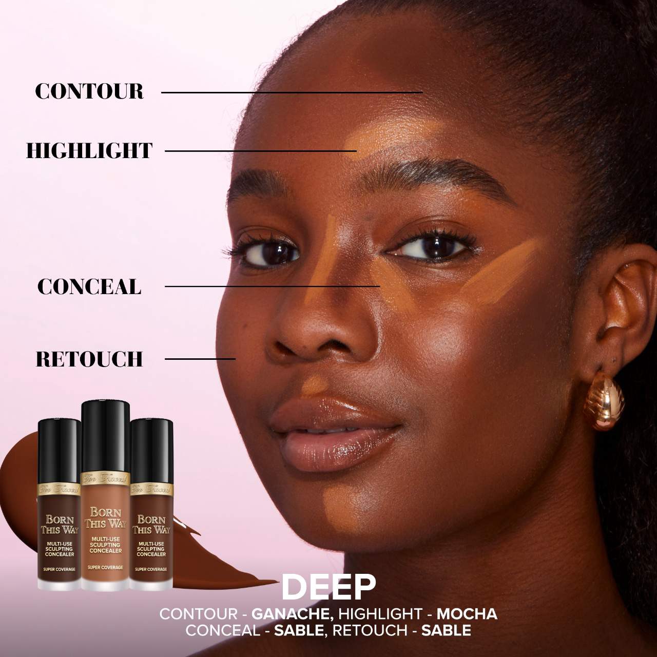 slide 8 of 13, Too Faced Mini Born This Way Super Coverage Multi-Use Concealer Cocoa, 