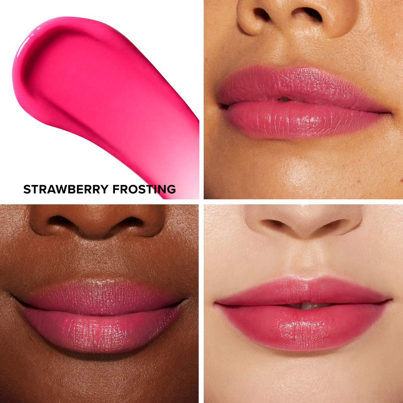 slide 4 of 9, Too Faced Kissing Juicy Tint Lip Balm Strawberry Frosting,