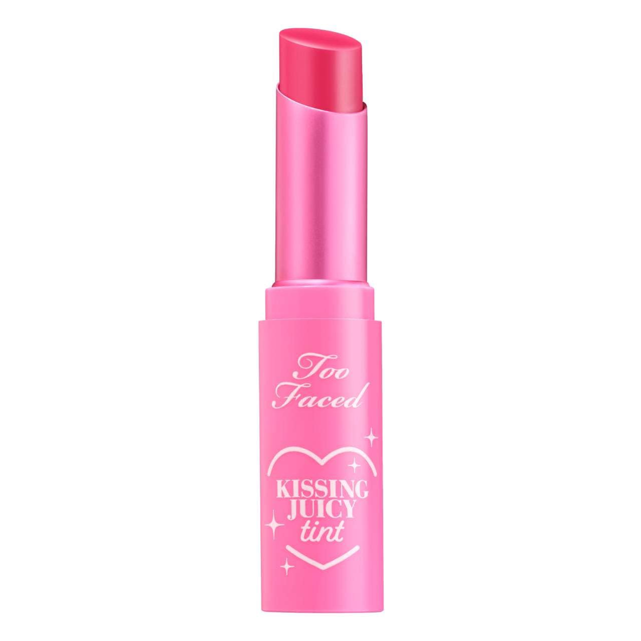 slide 1 of 9, Too Faced Kissing Juicy Tint Lip Balm Strawberry Frosting,