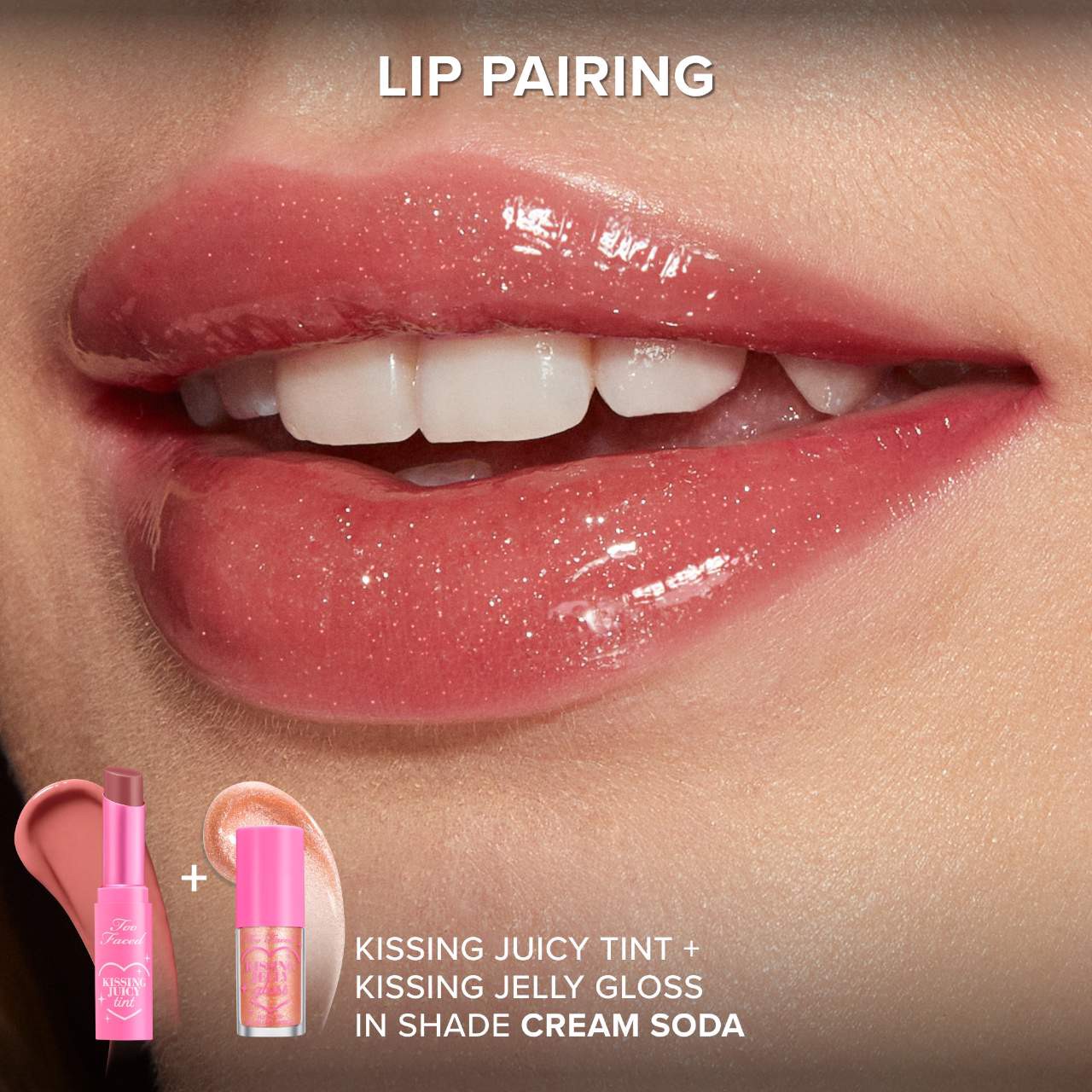 slide 9 of 9, Too Faced Kissing Juicy Tint Lip Balm Cream Soda, 