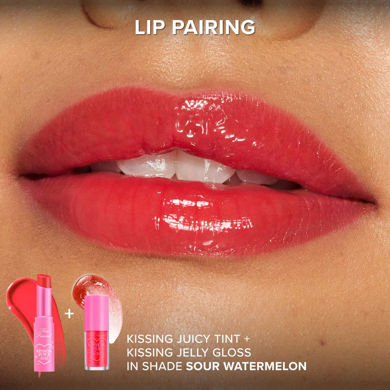slide 7 of 9, Too Faced Kissing Juicy Tint Lip Balm Sour Watermelon, 