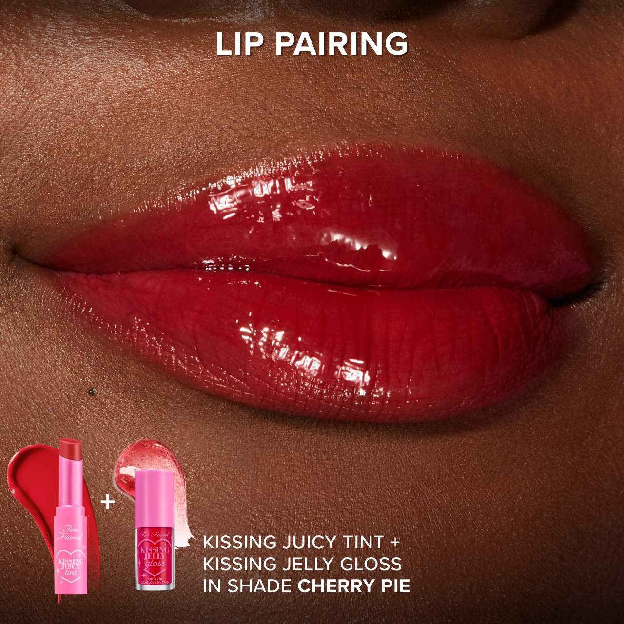 slide 7 of 9, Too Faced Kissing Juicy Tint Lip Balm Cherry Pie,